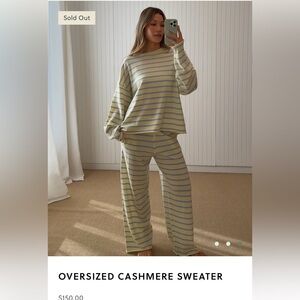 NEW WITH TAGS Daily Drills Cashmere Stripe Set • Size M/L • $370 w shipping